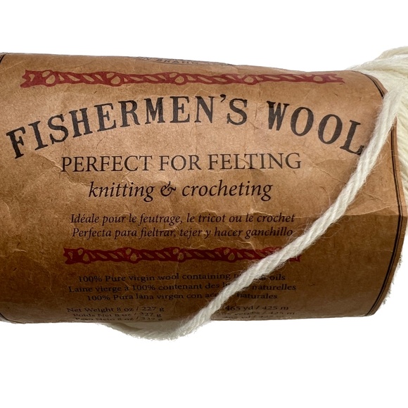 Lion Brand Fishermens Wool Natural Oils 100% Pure Virgin 8 Oz 465 yd Natural 098 - Picture 3 of 8
